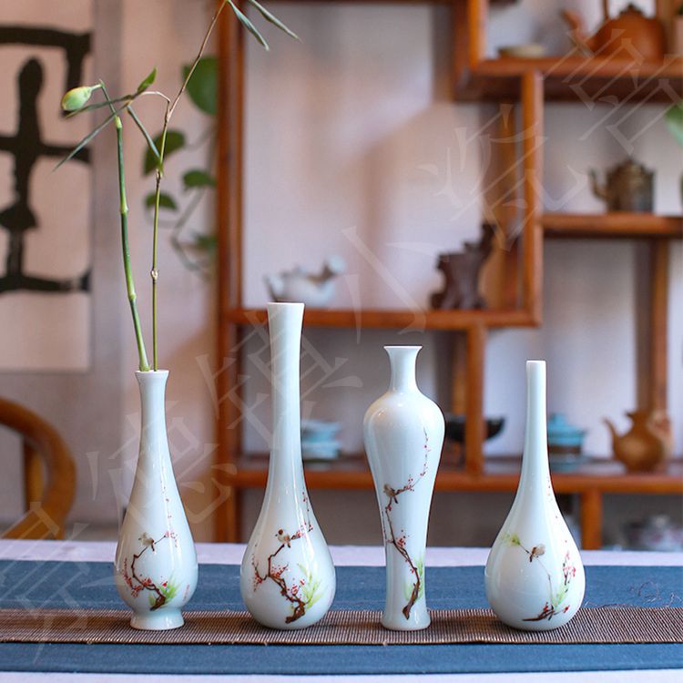 景德镇手绘陶瓷花瓶花器花插桌面茶