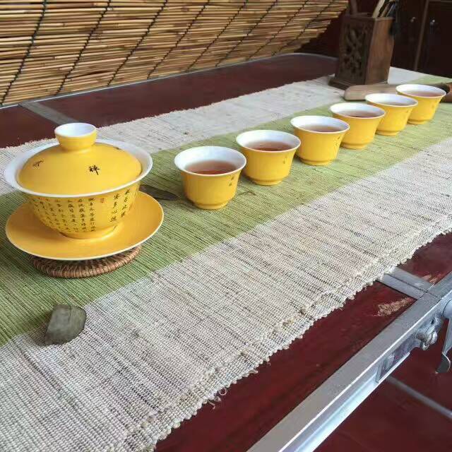 景德镇手工茶具帝皇釉心静盖碗一套